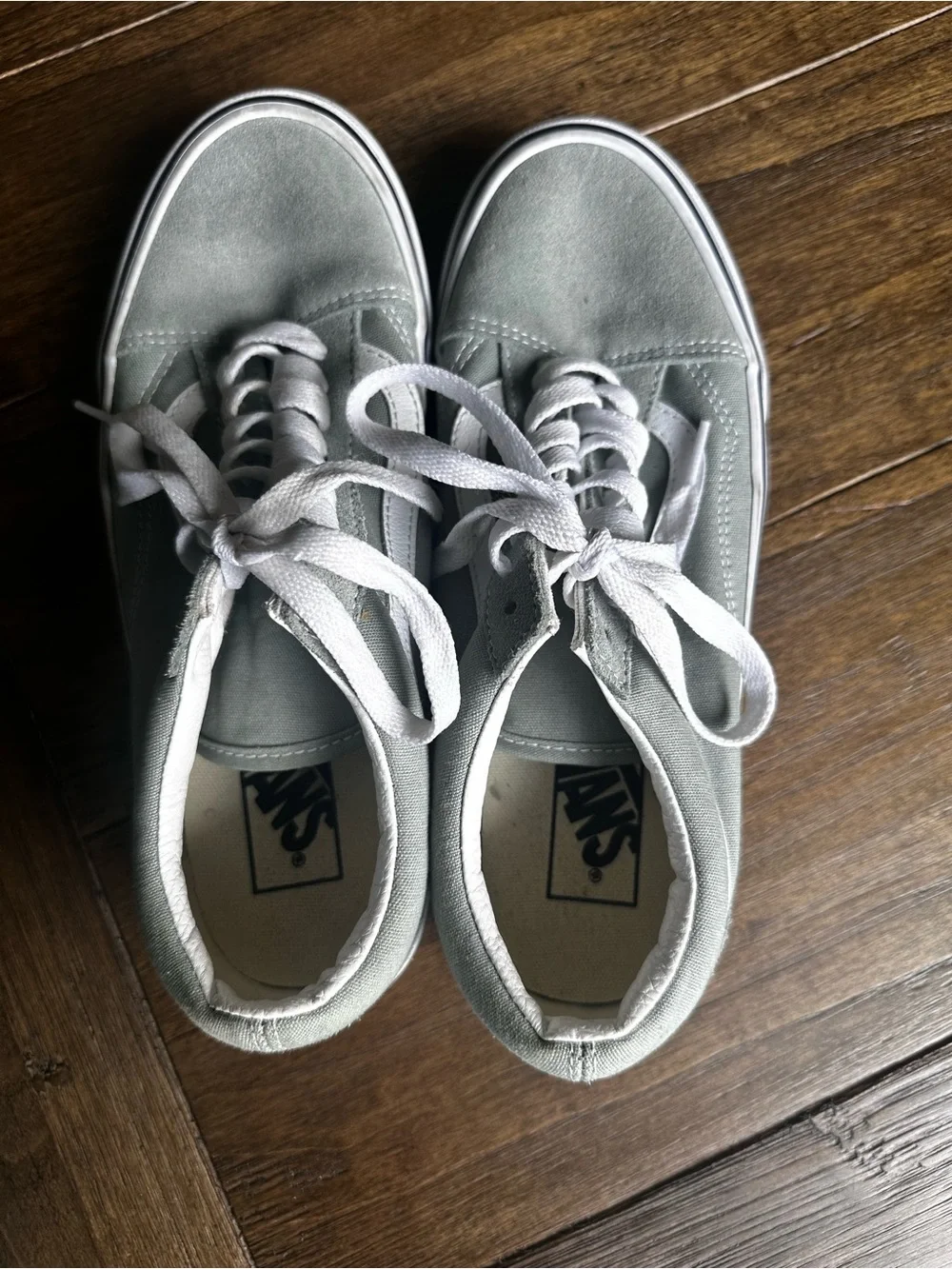 Vans Old Skool Low Top Sneakers - Light Green& White